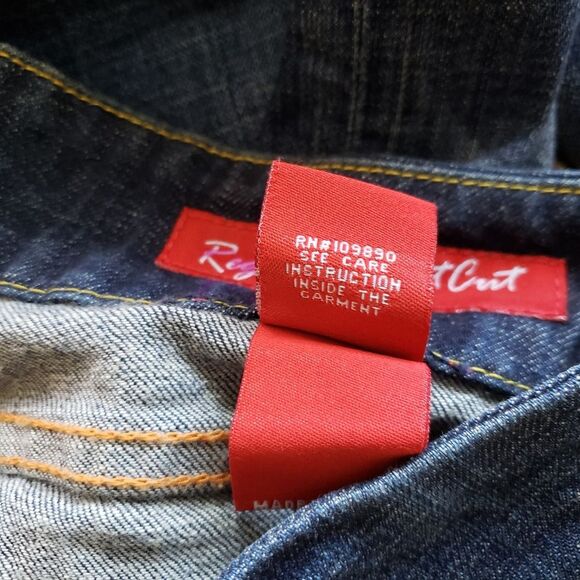 7 For All Mankind Embellished Rhinestone Distressed Regular Bootcut Denim Jeans - Picture 10 of 12